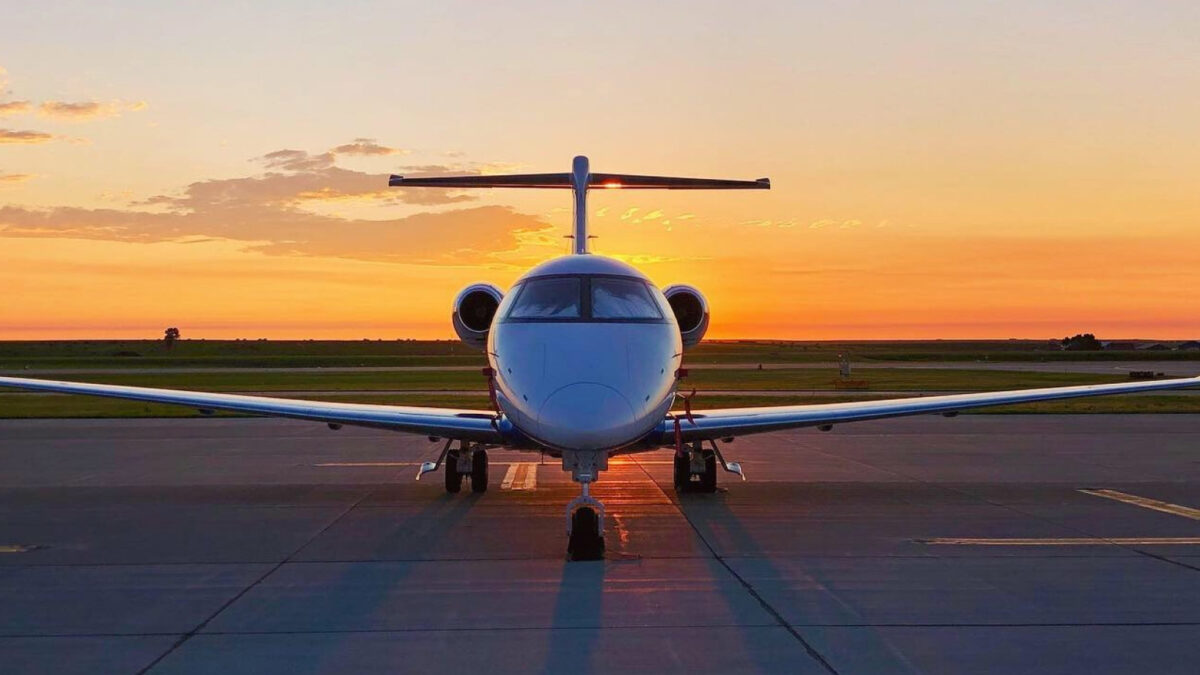 Pilatus PC-24 Jet at sunset